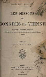 Tapa de Les dessous du Congrès de Vienne