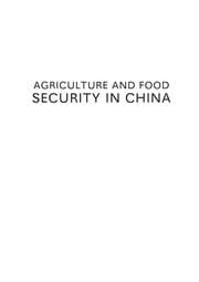 Tapa de Agriculture and Food Security in China