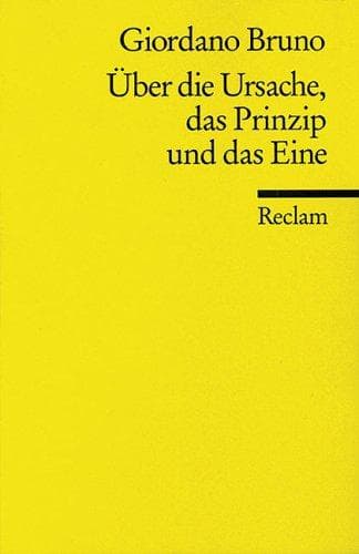 Tapa de Über die Ursache, das Prinzip und das Eine