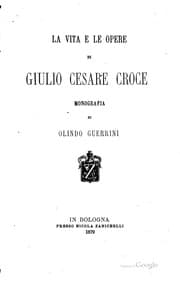 Tapa de La vita e le opere di Giulio Cesare Croce