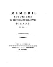 Tapa de Memorie istoriche di più uomini illustri pisani