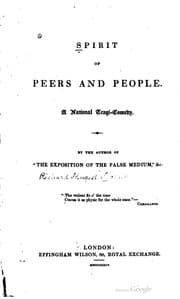 Tapa de Spirit of peers and people