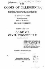 Tapa de The codes of California
