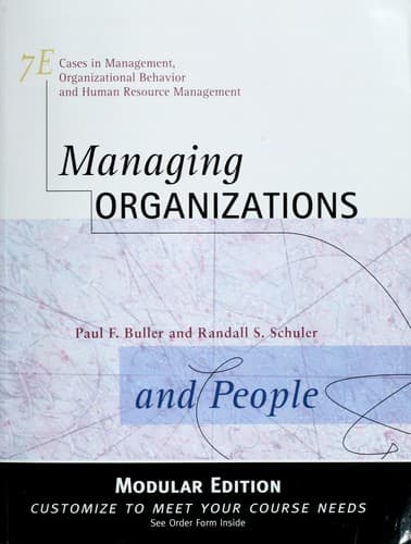 Tapa de Managing organizations and people