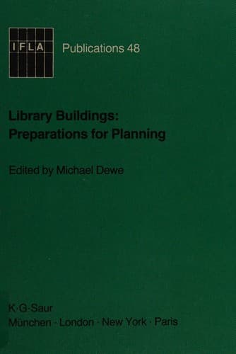 Tapa de Library Buildings: Preparations for Planning