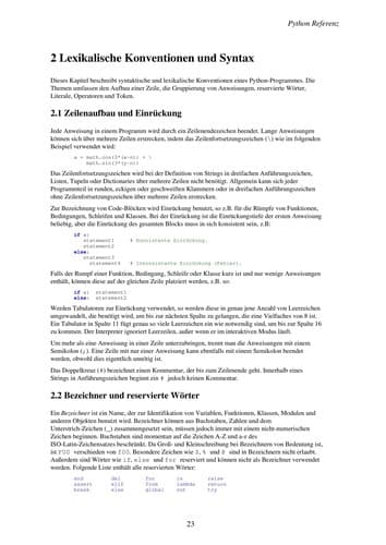 Tapa de Python-Referenz