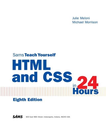 Tapa de Sams teach yourself HTML and CSS 24 hours
