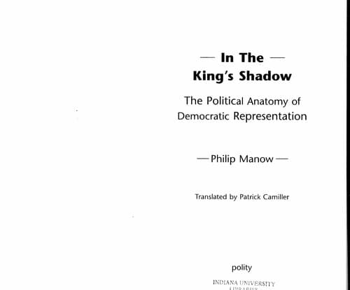 Tapa de In the king's shadow