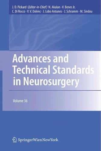 Tapa de Advances and Technical Standards in Neurosurgery