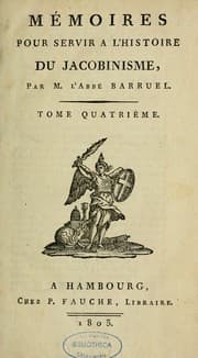 Tapa de Mémoires pour servir à l'histoire du jacobinisme \