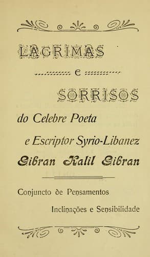 Tapa de Lagrimas e sorrisos