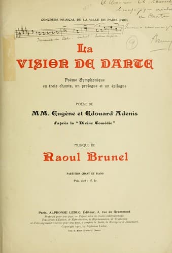 Tapa de La vision de Dante