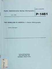 Tapa de The homeless in America