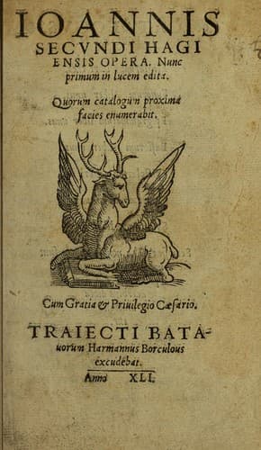 Tapa de Ioannis Secundi Hagiensis opera