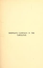 Tapa de Sherman's campaign in the Carolinas