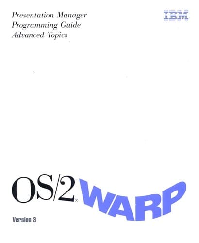 Tapa de OS/2 Warp V3 Presentation Manager Programming Guide Advanced Topics