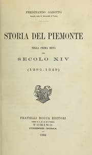 Tapa de Storia del Piemonte nella prima meta de secolo XIV (1292-1349)