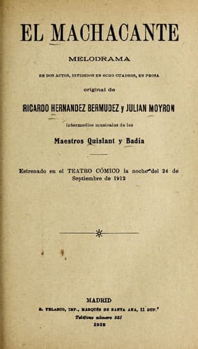 Tapa de El machacante