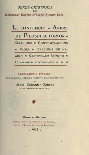 Tapa de Obres de Ramon Lull