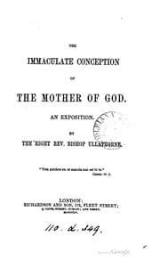 Tapa de The Immaculate Conception Of The Mother Of God, An Exposition