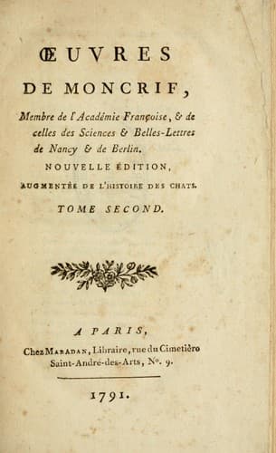 Tapa de Oeuvres de Moncrif