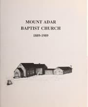 Tapa de Mount Adar Baptist Church, 1889-1989