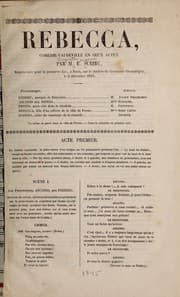 Tapa de Rebecca, comédie-vaudeville en deux actes