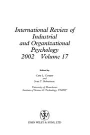 Tapa de International Review of Industrial and Organizational Psychology
