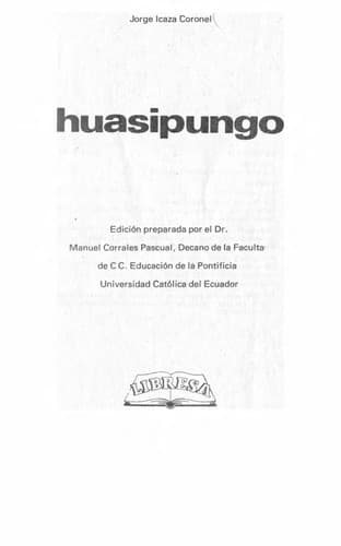 Tapa de Huasipungo