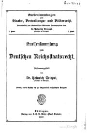 Tapa de Quellensammlung zum deutschen Reichsstaatsrecht