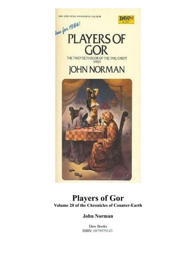 Tapa de Players of Gor