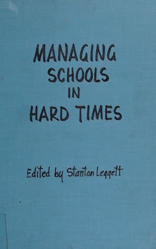 Tapa de Managing schools in hard times