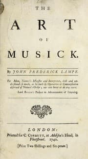 Tapa de The art of musick. By John Frederick Lampe