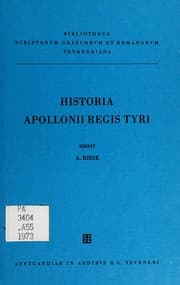 Tapa de Historia Apollonii Regis Tyri