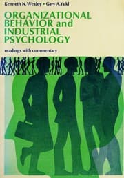 Tapa de Organizational behavior and industrial psychology