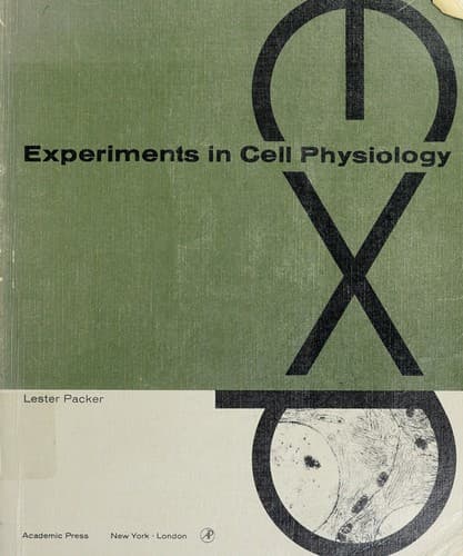 Tapa de Experiments in cell physiology.