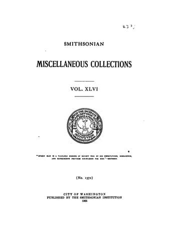 Tapa de Smithsonian Miscellaneous Collections ...