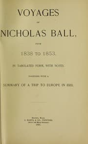 Tapa de Voyages of Nicholas Ball, from 1838 to 1853