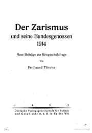 Tapa de Der zarismus und seine bundesgenossen 1914