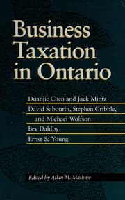 Tapa de Business taxation in Ontario