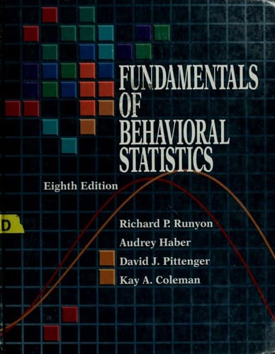 Tapa de Fundamentals of behavioral statistics.