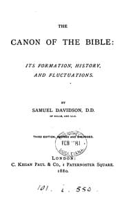 Tapa de The canon of the Bible: its formation, history and fluctuations