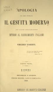 Tapa de Apologia del libro intitolato Il gesuita moderno