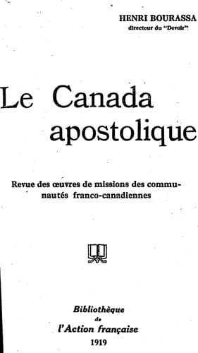 Tapa de Le Canada apostolique