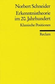 Tapa de Erkenntnistheorie im 20. Jahrhundert. Klassische Positionen