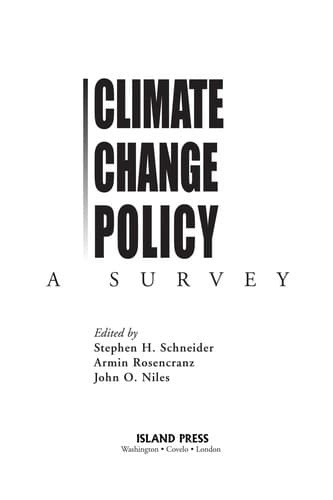 Tapa de Climate change policy