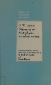 Tapa de Discourse on metaphysics and related writings