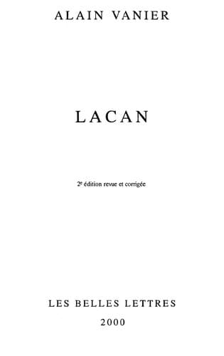 Tapa de Lacan