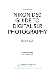 Tapa de David Busch's Nikon D60 guide to digital SLR photography