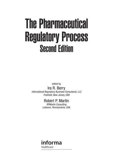 Tapa de The pharmaceutical regulatory process